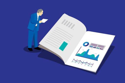 The man reading the graph