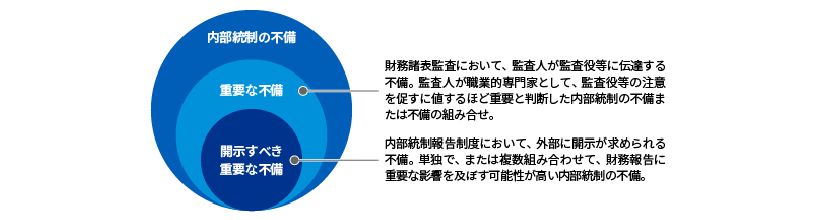 財務報告に係る内部統制の不備の分類