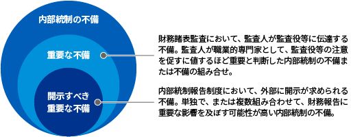 財務報告に係る内部統制の不備の分類