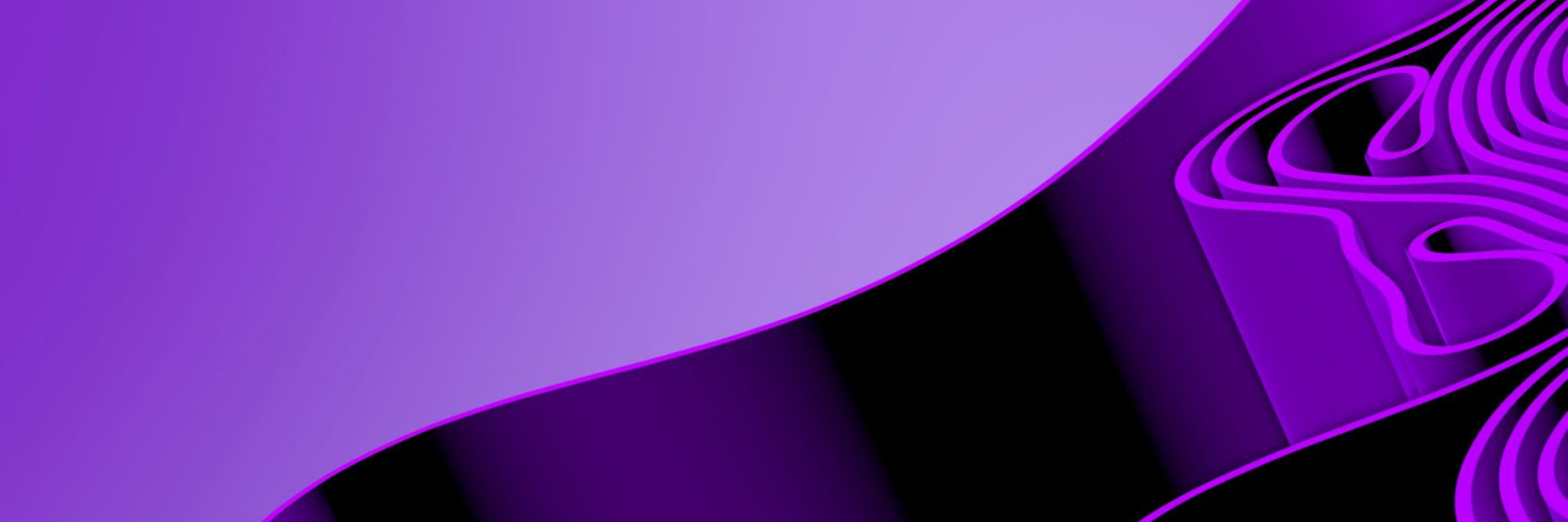 ひだ状になった紫のシート