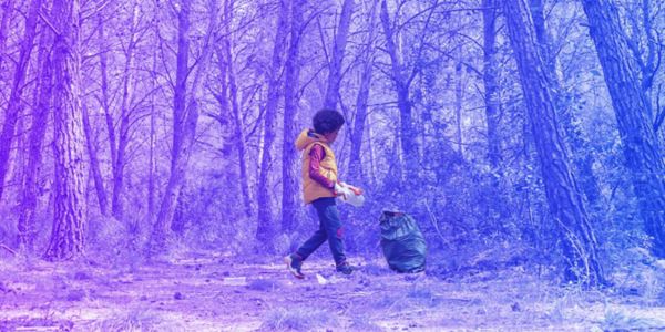 Kid collecting bin