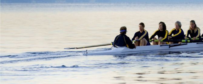 Rowing fours with coxswain