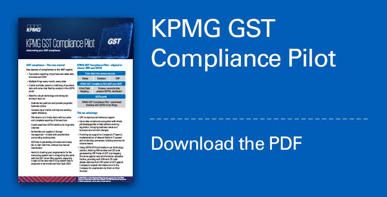 KPMG GST Compliance Pilot