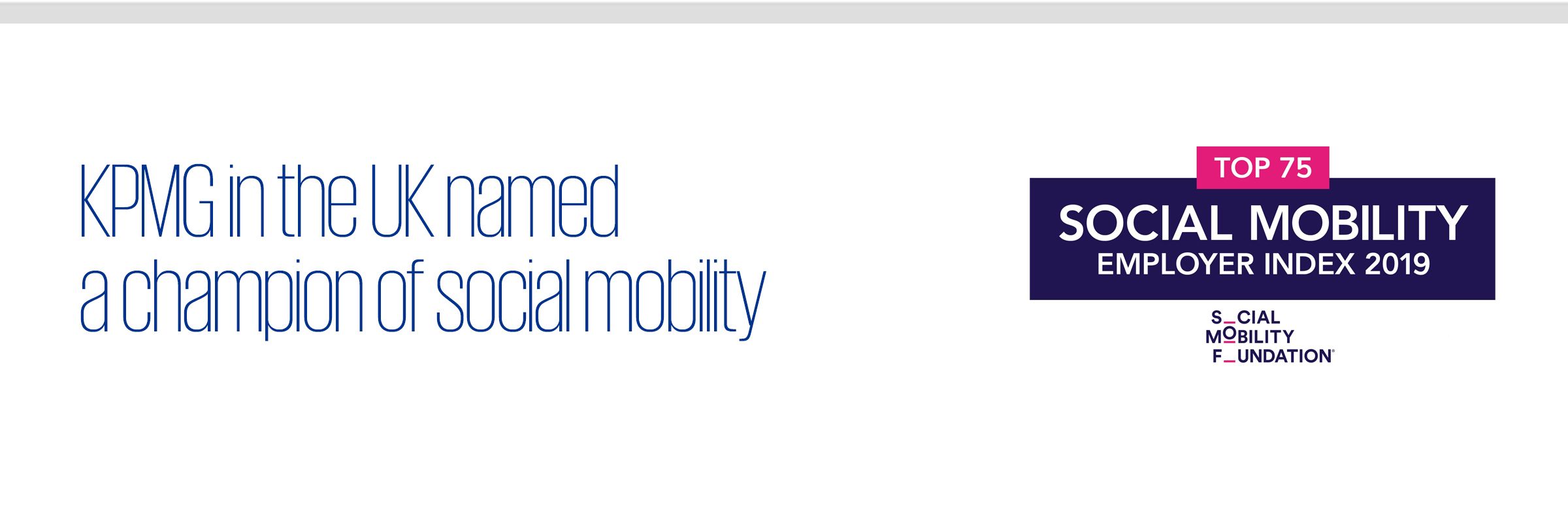 KPMG in the UK named a champion of social mobility