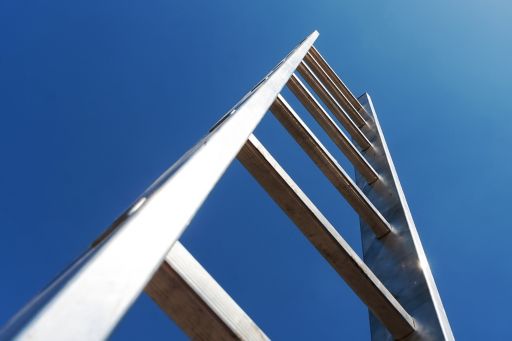 Ladder pointing to sky