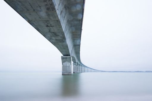 Long bridge in sea