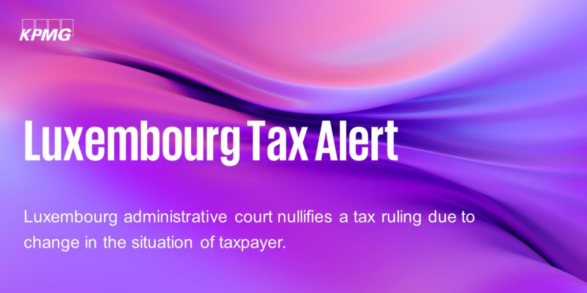 Luxembourg Tax Alert 202314 KPMG Luxembourg