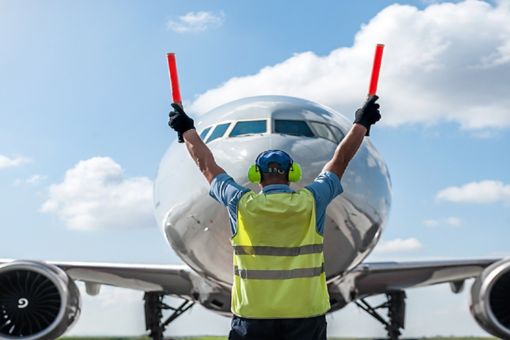 man-at-front-of-airplane