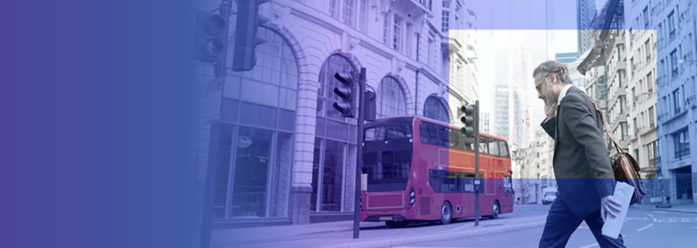 Mann läuft in London
