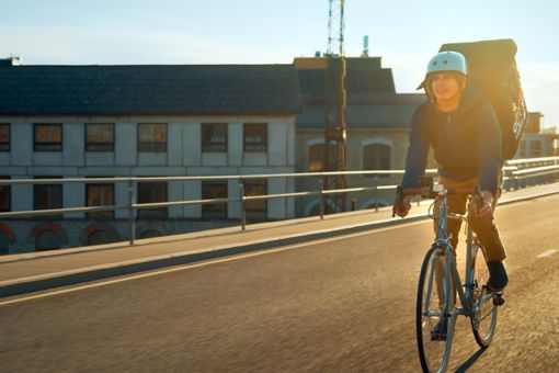 Man on bicycle