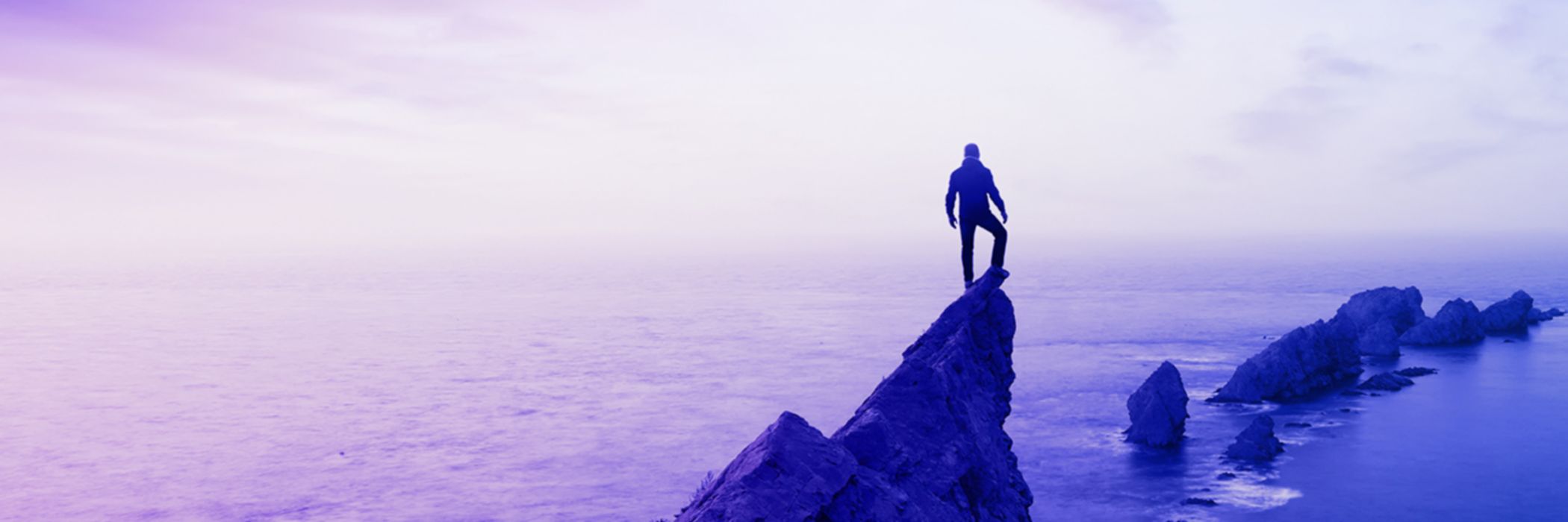 Man standing on the cliff