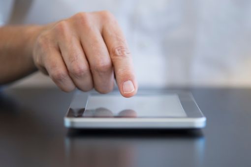 Man using a tablet
