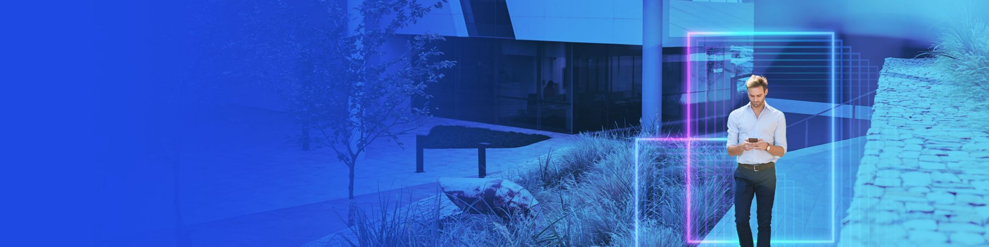 Image of a person looking at a mobile device