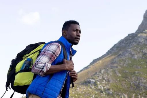 man on mountain