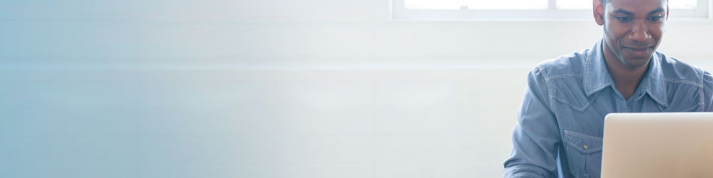 Man working on a laptop