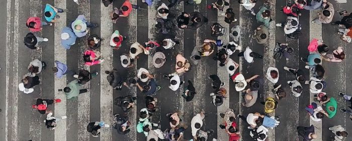 People crossing a street
