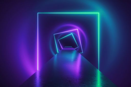 Laser light square tunnel