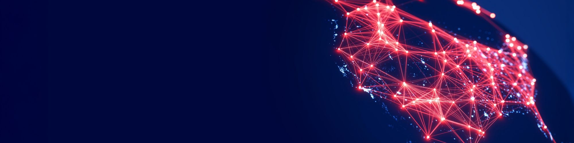 Network of US locations on map depicting US tax advisory & compliance services