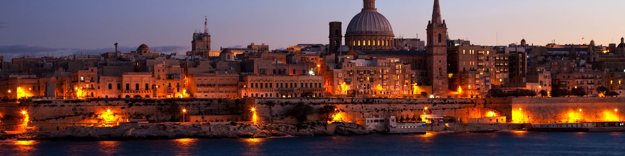 Night View of Valletta