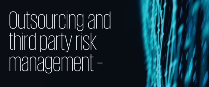 Outsourcing and third party risk management cover