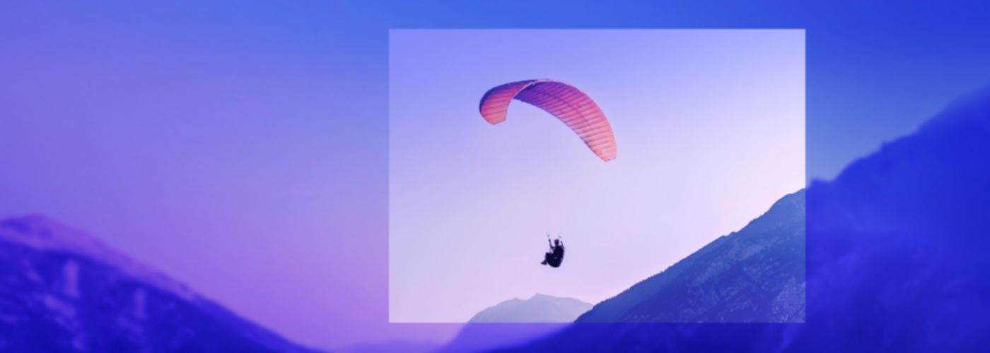 Paraglider in air