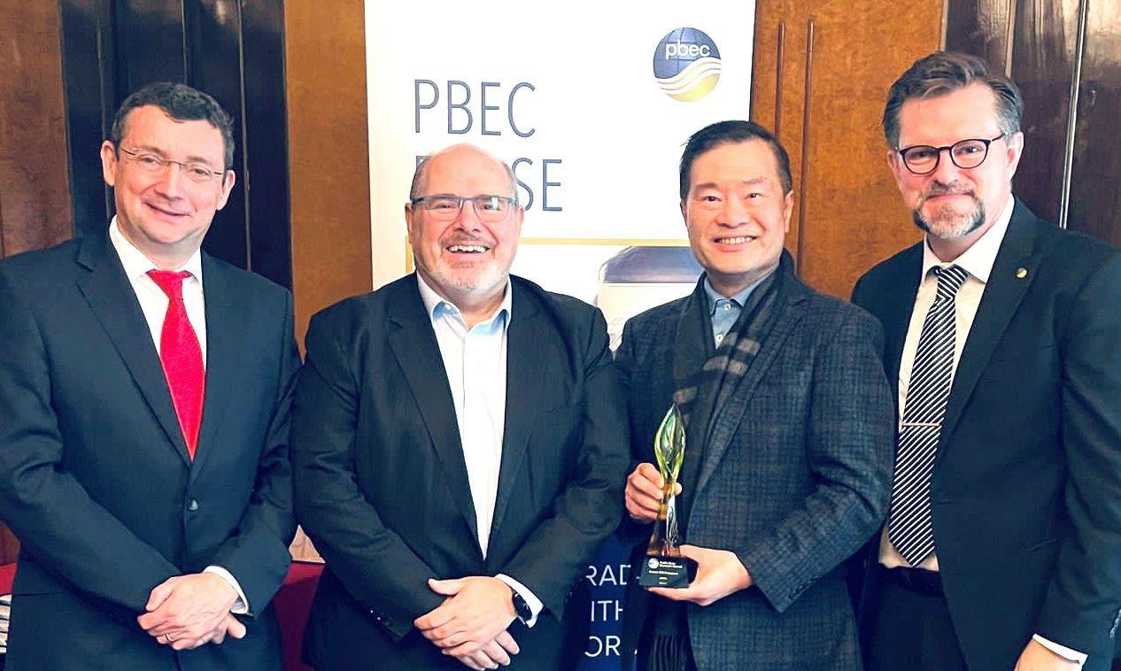 (From left to right) Andrew Weir, Hong Kong Regional Senior Partner at KPMG China and Chairman of the Pacific Basin Economic Council; Anson Bailey, Partner, Consumer Markets at KPMG China; Dr Lee George Lam, Vice Chairman of the Pacific Basin Economic Council; and Michael Walsh, CEO of the Pacific Basin Economic Council