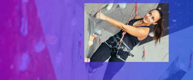 climber hanging