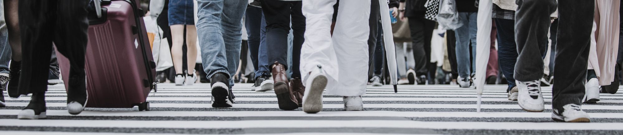 people crossing road