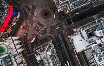 Piccadilly Circus from bird's eye view