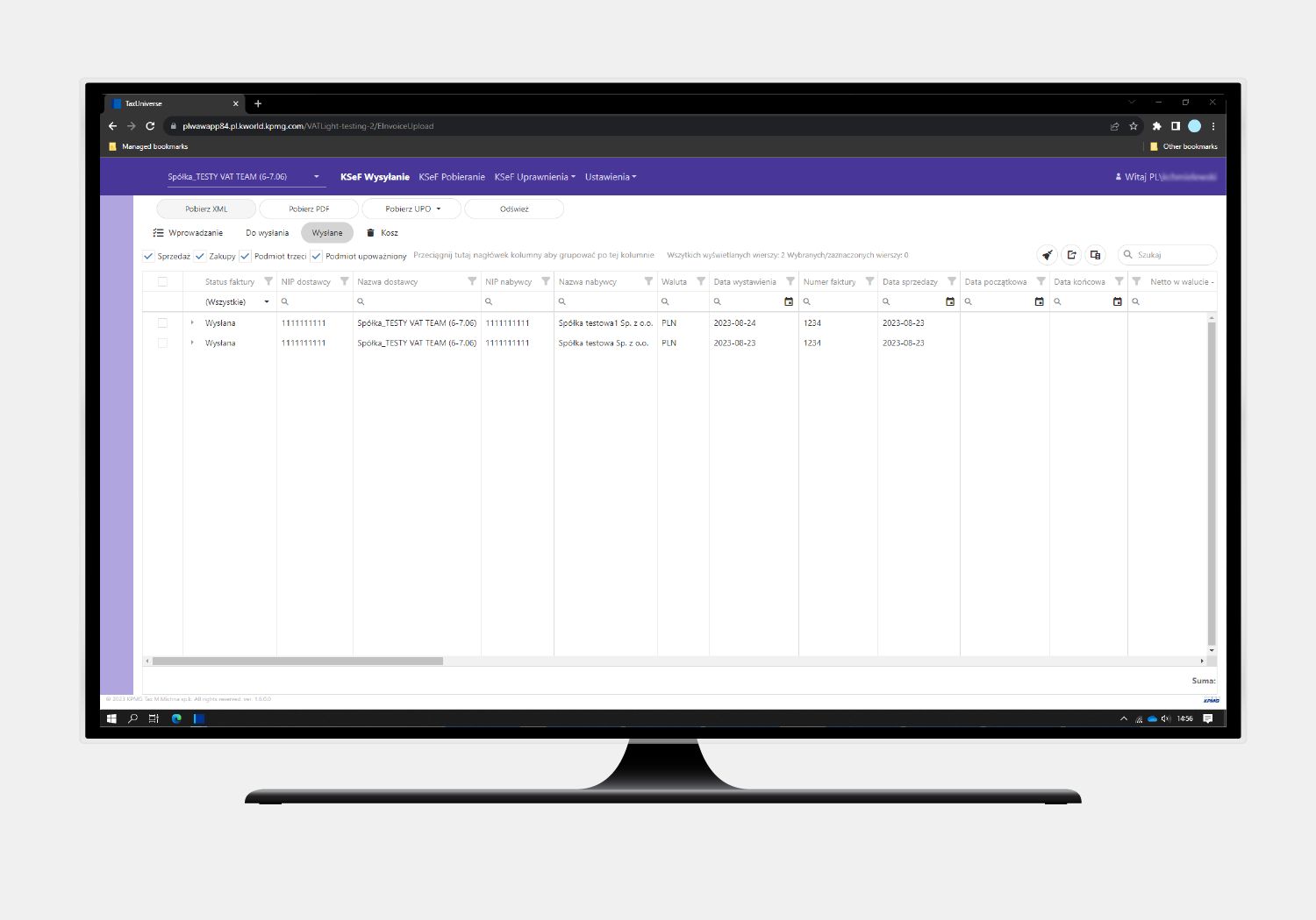 KPMG VAT Tool – e⁠-⁠Invoicing screenshot