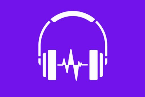 Podcast Icon auf purple Hintergrund