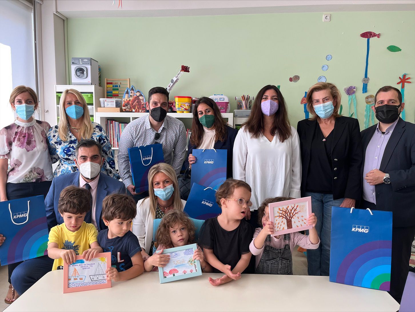 photo of elepap children with kpmg employees