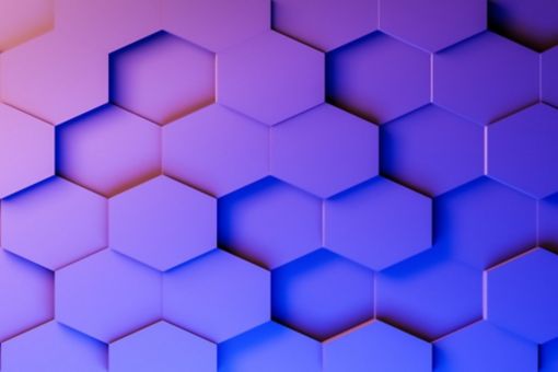 Purple blue hexagon abstract