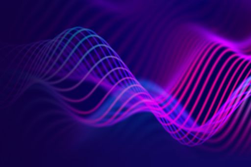 Purple sound waves data visualisation