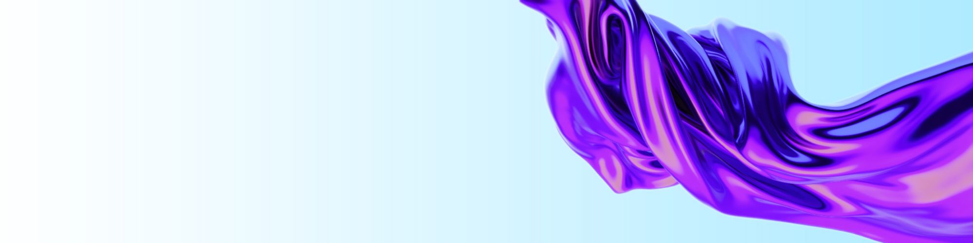 Purple vortex abstract in light blue background banner