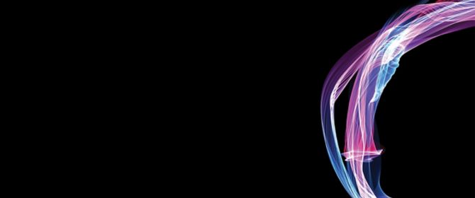 Purple white ring against black background