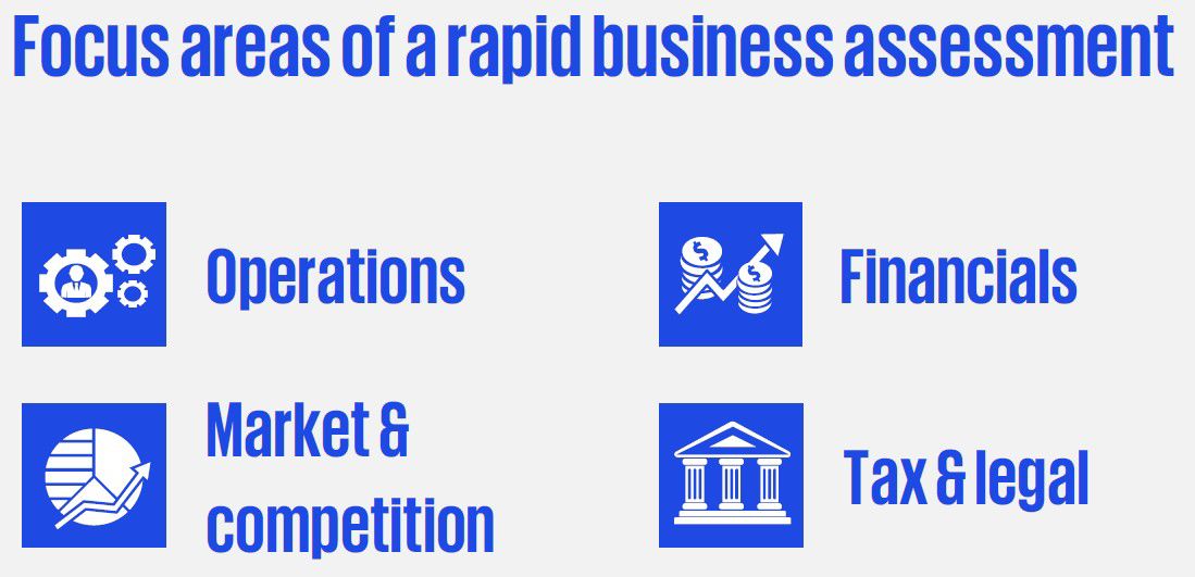 Focus areas of a rapid business assessment