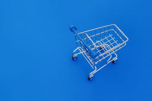 retail light medium blue cart