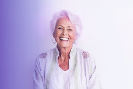 Retired woman smiling