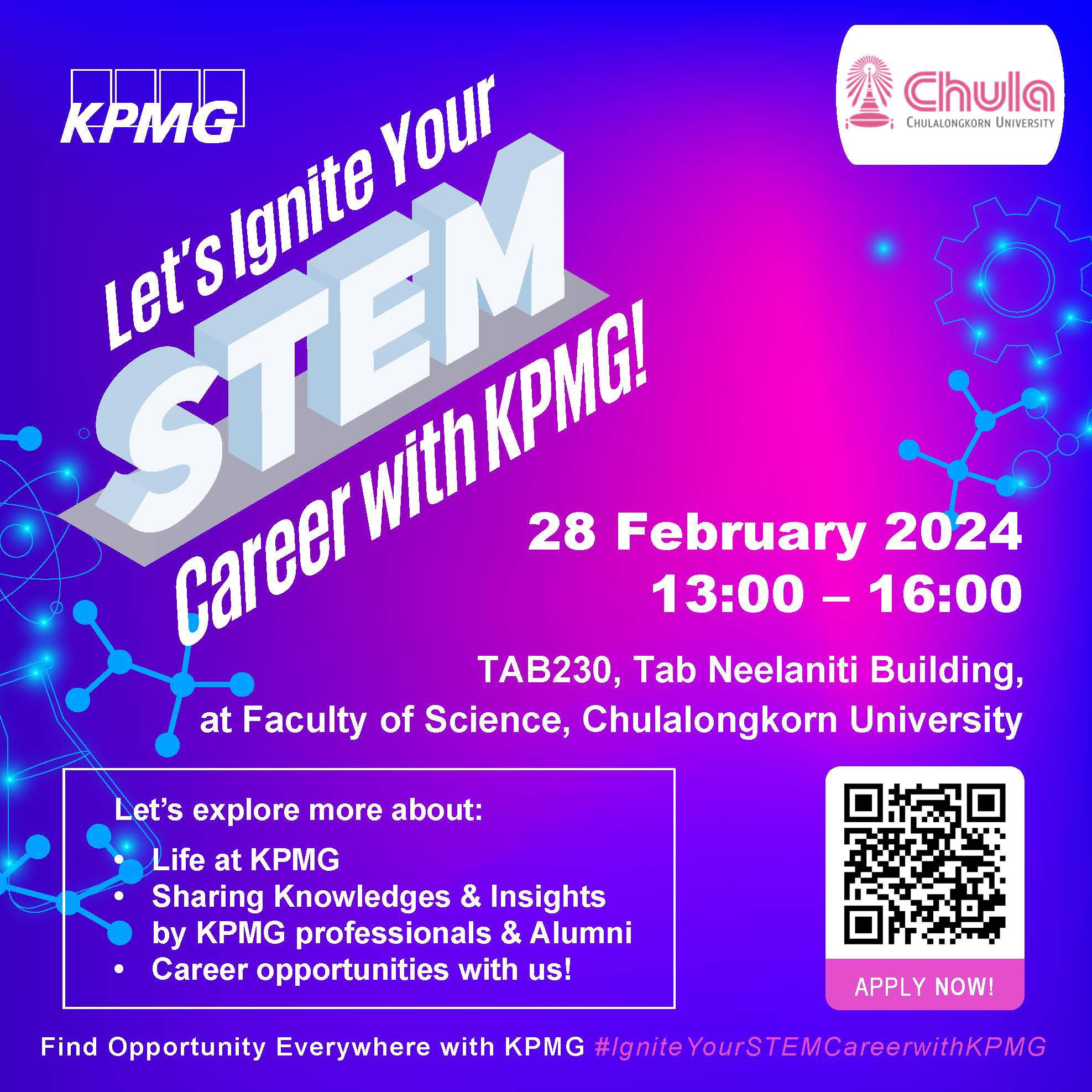 Let's ignite your STEM Career with KPMG.