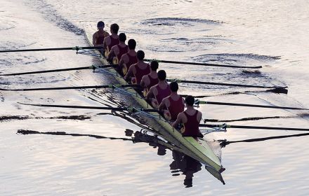 Rowers on water