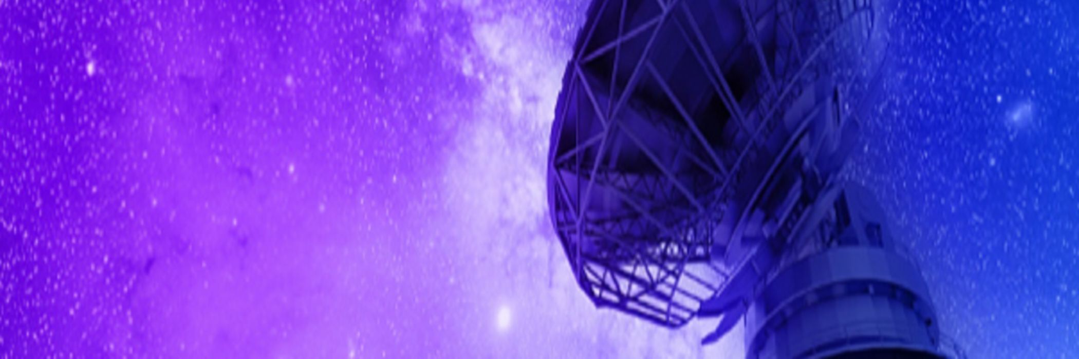 satellite with blue purple sky