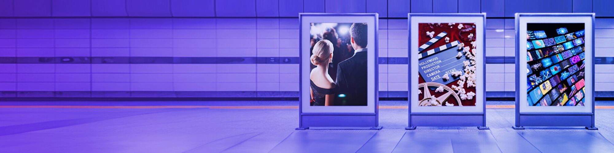 Schaufenster am Bahnsteig