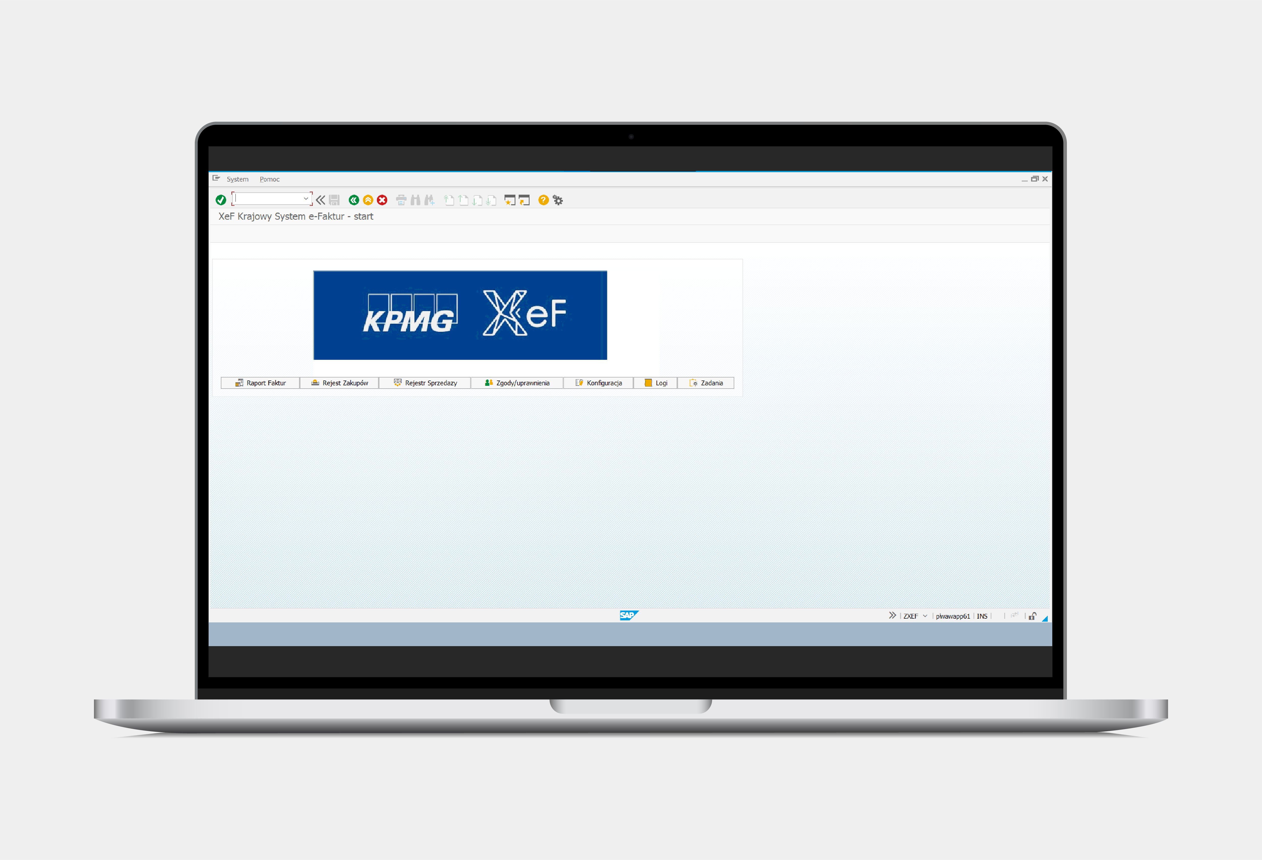 laptop z otwartą aplikacją KPMG XeF