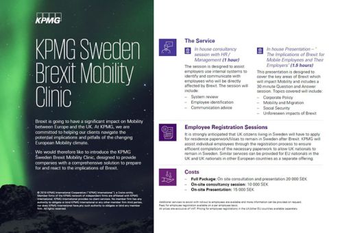 KPMG Sweden Brexit Mobility Clinic