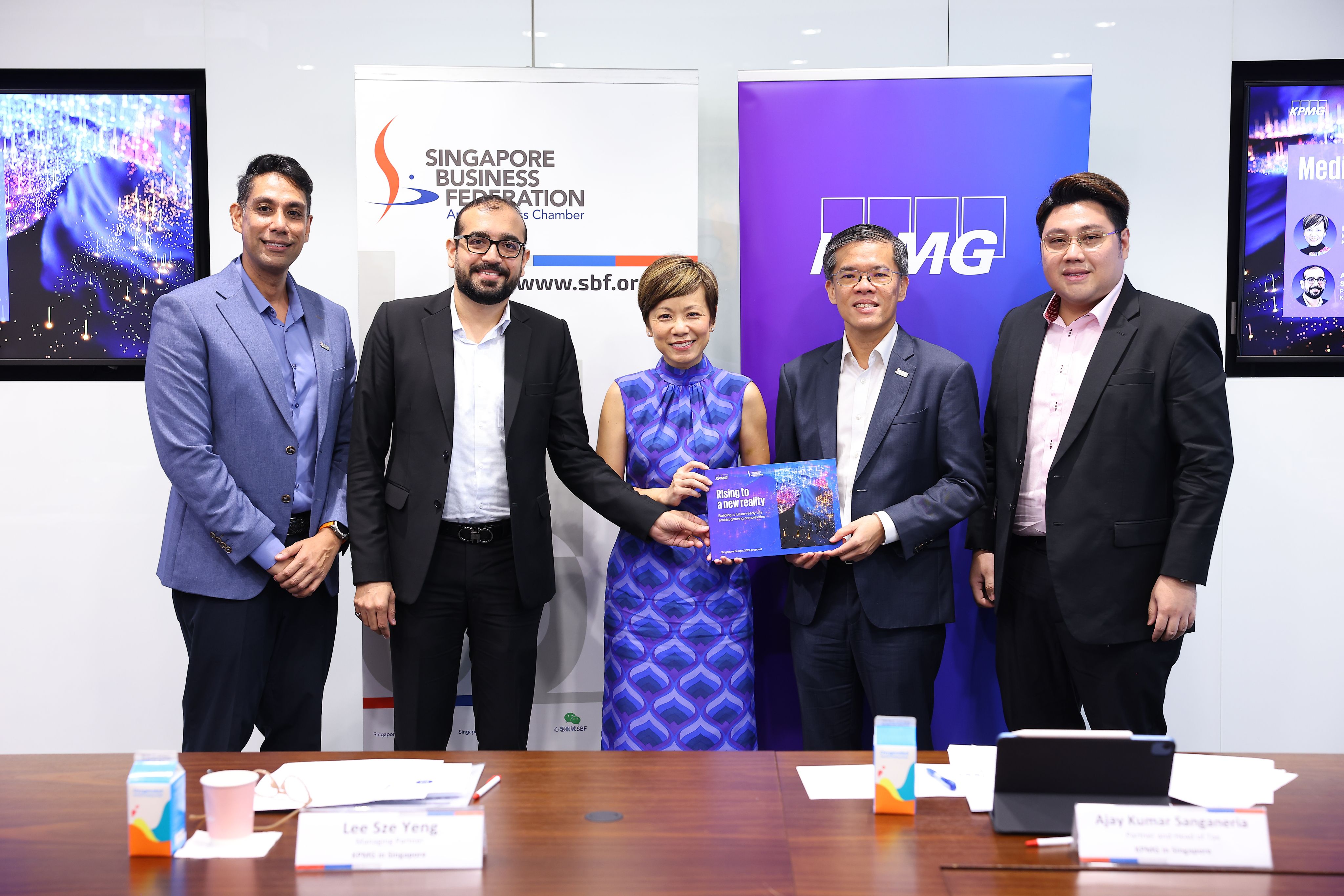 SG Budget 2024 - KPMG x SBF Press Release group photo