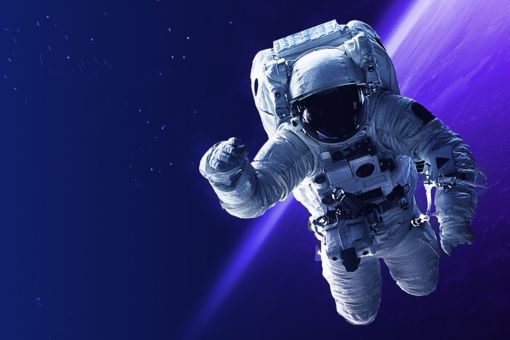 Shot of astronaut in outer space