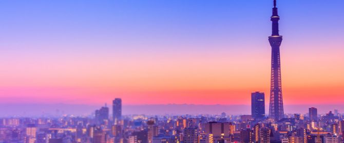 Skyline at sunset