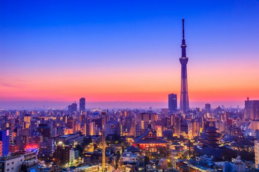 Skyline at sunset