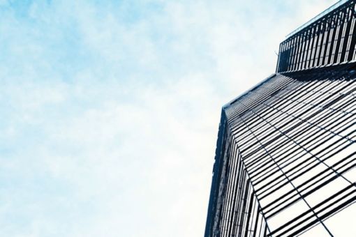 skyscraper in the blue sky